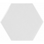 Настенная плитка 12,4x10,7 Equipe Scale Hexagon White 21911 (белая, глянцевая)