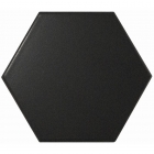 Настінна плитка 12,4x10,7 Equipe Scale Hexagon Black Matt 21909 (чорна, матова)