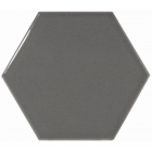 Настенная плитка 12,4x10,7 Equipe Scale Hexagon Dark Grey 21913 (темно-серая, глянцевая)