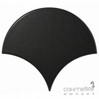 Настенная плитка 10,6x12 Equipe Scale Fan Black Matt 21976 (черная, матовая)