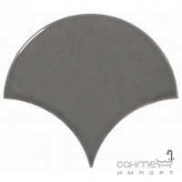 Плитка настінна 10,6x12 Equipe Scale Fan Dark Grey 21979 (темно-сіра, глянсова)