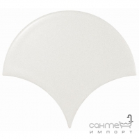 Настенная плитка 10,6x12 Equipe Scale Fan White Matt 21977 (белая, матовая)