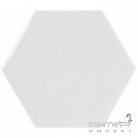 Настінна плитка 12,4x10,7 Equipe Scale Hexagon White 21911 (біла, глянсова)