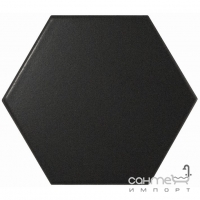 Настенная плитка 12,4x10,7 Equipe Scale Hexagon Black Matt 21909 (черная, матовая)