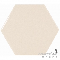 Настенная плитка 12,4x10,7 Equipe Scale Hexagon Ivory 21914 (бежевая, глянцевая)