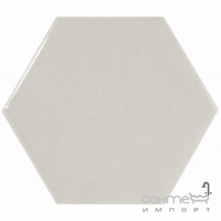 Настенная плитка 12,4x10,7 Equipe Scale Hexagon Light Grey 21912 (светло-серая, глянцевая)
