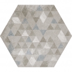 Плитка универсальная, шестиугольная 29,2x25,4 Equipe Urban Hexagon Forest Silver 23615