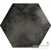 Плитка универсальная, шестиугольная 29,2x25,4 Equipe Urban Hexagon Melange Dark 23604 (черная)