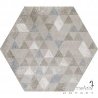 Плитка універсальна шестикутна 29,2x25,4 Equipe Urban Hexagon Forest Silver 23615