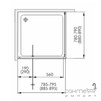 Стенка для душевой кабины Aquaform Nigra Aqua 103-40092