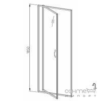 Дверь в нишу Aquaform Nigra 103-40081 стекло графит