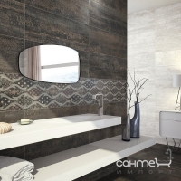 Настінна плитка декор 33,3x100 Azulejos Benadresa Decor Xtreme Graphite (матова)