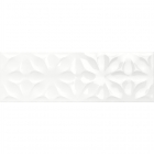 Настенная плитка 25x76 Ragno Freestyle Glossy Struttura Fiore 3D R75H (белая, глянцевая)