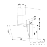 Кухонная вытяжка Best EYE SMALL 07F22150 нержавеющая сталь, черное стекло