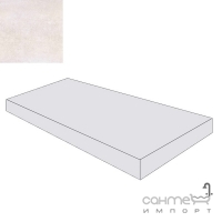 Ступень угловая левая 345x600 Zeus Ceramica Concrete Bianco SZRXRM1RR1
