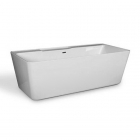 Прямокутна ванна з переливом Aqua-World AW527 із сифоном D-9 АВ527 біла