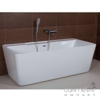 Прямокутна ванна з переливом Aqua-World AW527 із сифоном D-9 АВ527 біла