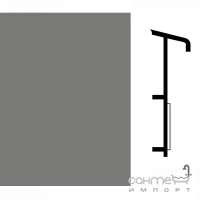 Напольный плинтус для ковролина Dollken TL 51 Серый, арт. 146 (пластиковый)