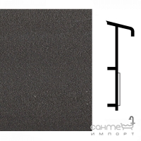 Плінтус для підлоги для ковроліну Dollken TL 51 Чорний, арт. 110/W225 (пластиковий)
