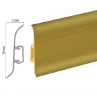 Плінтус підлоговий Cezar Premium 204 Золотий, арт. W-PC-PR-M204-250 (пластиковий)