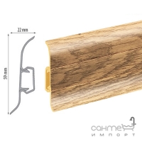 Плінтус для підлоги Cezar Premium 160 Дуб Канада, арт. W-PC-PR-M160-250 (пластиковий)