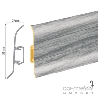 Напольный плинтус Cezar Premium 78 Дуб светло-серый (пластиковый)