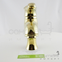 Смеситель для раковины с автоматическим сливом Emmevi Tiffany OR6003 золото