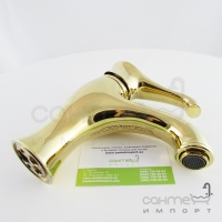 Змішувач для раковини з автоматичним зливом Emmevi Tiffany OR6003 золото