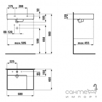 Раковина левосторонняя Laufen Kartell by Laufen 8.1033.4.000.104.1