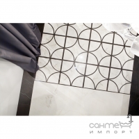Напольный керамогранит под мрамор, декор 60х60 Italon Charme Pearl Inserto Loop Lappato (шлифованный)
