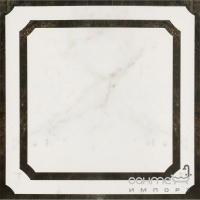 Напольный керамогранит под мрамор, декор 60х60 Italon Charme Pearl Inserto Frame Lappato (шлифованный)