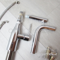 Сенсорний змішувач для кухні з висувним виливом Grohe Essence Foot Control 30311000 хром