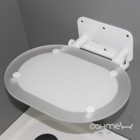 Сидение для ванной комнаты Ravak Chrome прозрачное, конструкция белая B8F0000028