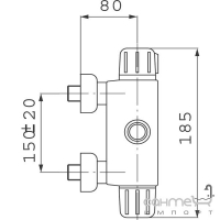 Змішувач-термостат для ванни Ferro TA7