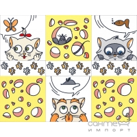 Плитка настінна Kerama Marazzi Декор Кішки-Мишки Сир та Мишка NTA1375109