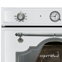 Электрический духовой шкаф Smeg Cortina SFP750BSPZ Белый, фурнитура состаренное серебро