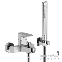 Змішувач для ванни з душовим гарнітуром Ponsi Carrara BTCARCVA01 хром