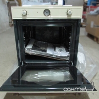 Электрический духовой шкаф Smeg Cortina SFP750POPZ Крем, фурнитура латунь