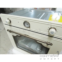 Электрический духовой шкаф Smeg Cortina SFP750POPZ Крем, фурнитура латунь