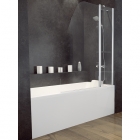 Шторка для ванны Besco Avis 120х145, профиль хром, стекло прозрачное