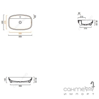 Раковина 65х42 Catalano Colori 165GRLXXX в цвете