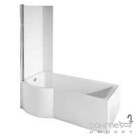 Шторка для ванны Besco Inspiro закаленное стекло прозрачное, левая