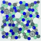 Мозаика из кругов 30X30 Veneto Design Rhythm Pop Azul M378