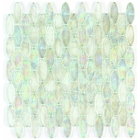 Мозаика стеклянная 28x29 Veneto Design GLASS LUXOR BLANCO M344 (белая с переливом)