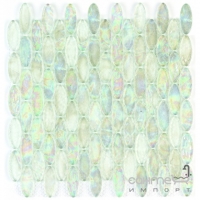 Мозаика стеклянная 28x29 Veneto Design GLASS LUXOR BLANCO M344 (белая с переливом)