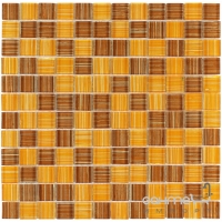 Мозаика стеклянная 30X30 Veneto Design GLASS CAIRO NARANJA M344 (желто-коричневая)