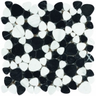 Мозаика из натурального камня 30X30 Veneto Design Marble ATLAS NEGRO M372 (черная/белая)