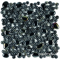 Мозаика стеклянная 30,5X30,5 Veneto Design GLASS MALDIVAS NEGRO M340 (черная)