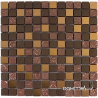Мозаїка з натурального каменю 30X30 Veneto Design MIX FORLI M360 (коричнева)