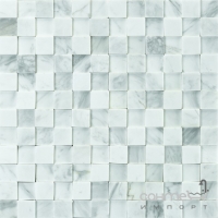 Мозаїка із натурального каменю 30,5X30,5 Veneto Design Marble POSEIDON BLANCO M362 (біла)